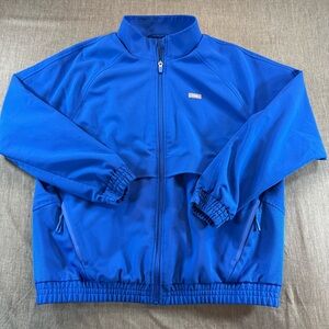 FIGS Women's Sydney Scrub Blue Jacket Size Medium Technical Collection Pockets